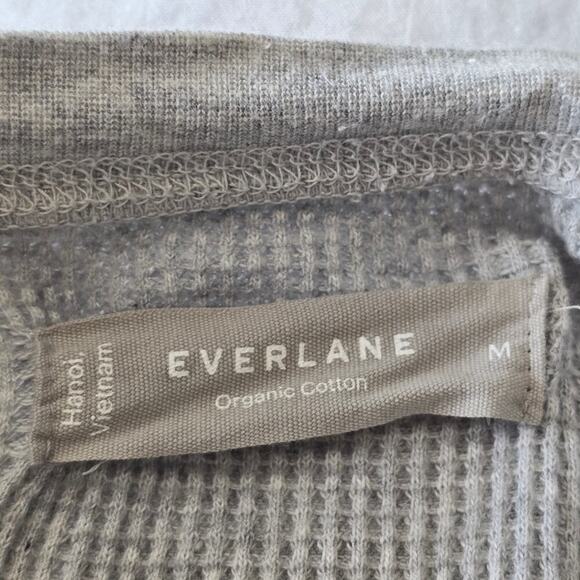 Everlane Men’s Waffle Knit Gray Long Sleeve T-Shirt Size M Minimalist Streetwear - Picture 3 of 8